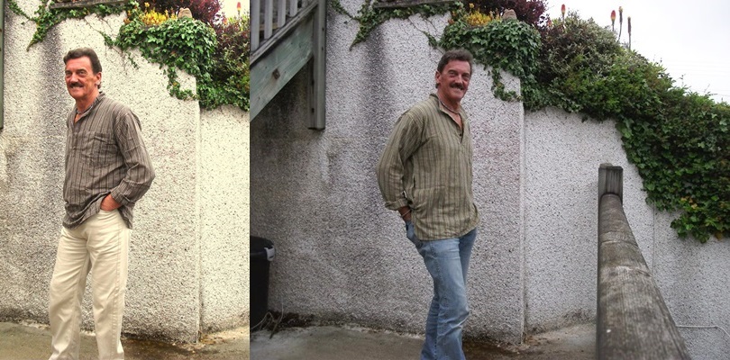 Grandad Shirt Light Brown and Olive