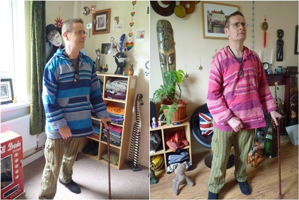 Hooded Striped Grandad Top and Trousers