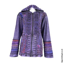 Purple-Ripped-Look-Embroidery-Hooded-Jacket